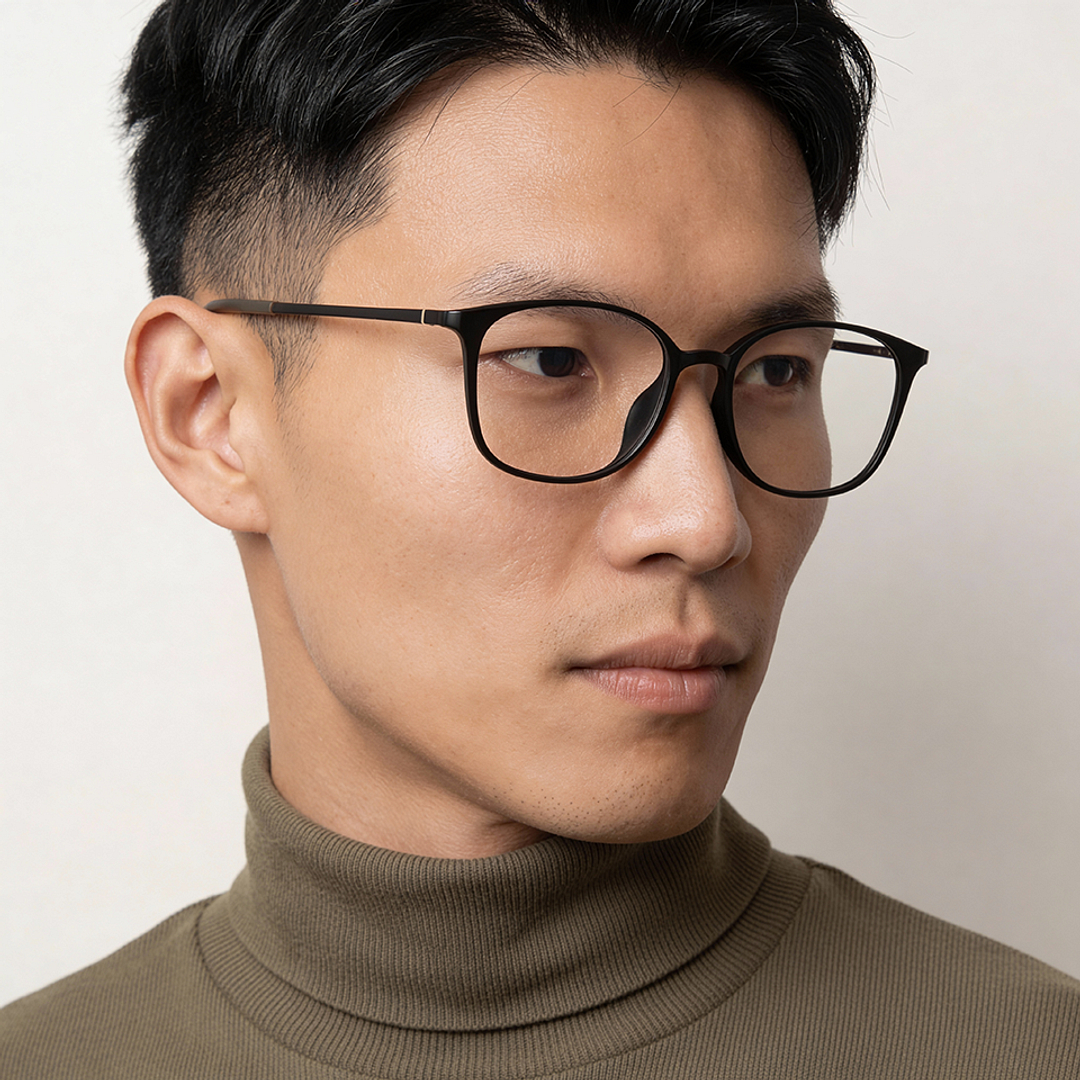 OWNDAYS | AIR Black Full Rim Wellington right side